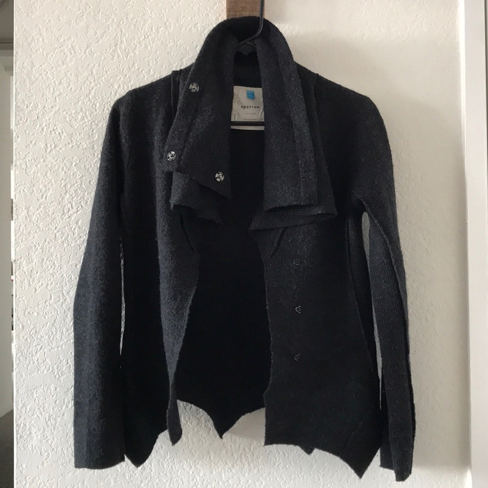 Anthropologie Charcoal Cowl Neck Sweater